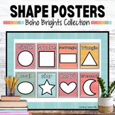 Watercolor Boho Shape Posters for Classroom Decor for 2D a