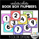 Watercolor Book Box Numbers