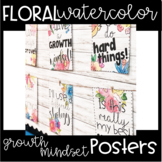 Watercolor Floral - Colorful Floral Growth Mindset Posters