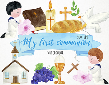 catholic first holy communion clip art