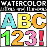Watercolor Bulletin Board Letters and Numbers