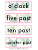 Watercolor Cactus Clock Labels by Digraphs and Donuts | TpT