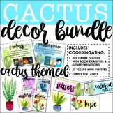 Watercolor Cactus Themed Library & Class Decor BUNDLE!