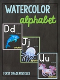 Watercolor Chalk Alphabet Cards