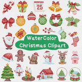 Watercolor Christmas Decoration: Christmas Clipart {Creati