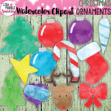 Christmas Tree Ornament Clipart Watercolor