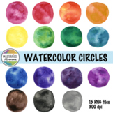 Watercolor Circles Clip Art