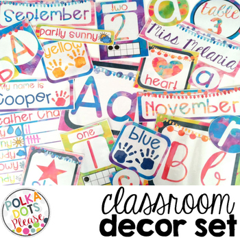 Preview of Watercolor Classroom Decor