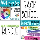 Watercolor Rainbow Classroom Decor Bundle | Back to School