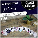 Watercolor Classroom Decor FULL Bundle - Galaxy Space Theme