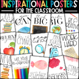 Watercolor Classroom Decor | Inspirational Growth Mindset Posters