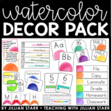 Watercolor Classroom Decor Pack