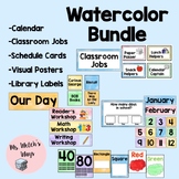 Watercolor Classroom Decor Themed Bundle