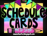 Watercolor Classroom Schedule (Color Splash Series)-Editable
