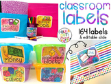 Watercolor Classroom Supply Labels