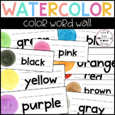 Watercolor Color Word Wall (10 Words)
