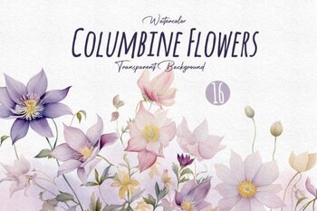 columbine flower clip art