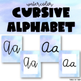 Watercolor Cursive Classroom Alphabet