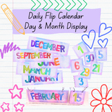 Watercolor Daily Flip Calendar-Day & Month Display