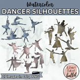 Watercolor Dancer Silhouettes from 5 Classical Ballets | Clipart