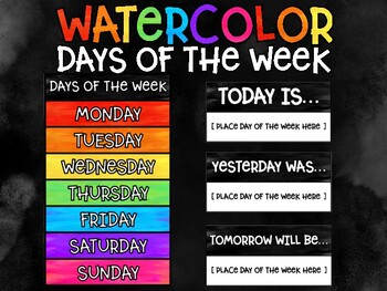 RAINBOW SIMPLE LETTER Days of the Week Stickers – EbeeGbee