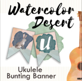 Watercolor Desert Ukulele Banner FREEBIE