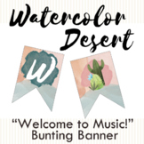 Watercolor Desert Welcome Banner