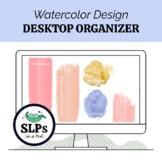 Watercolor Design! Desktop Organizer for Educators (Multip