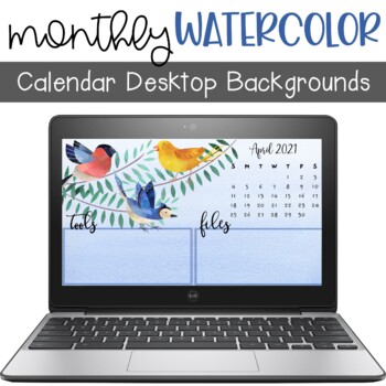 Preview of Watercolor Desktop Calendar Backgrounds