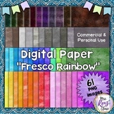 Watercolor Digital Paper with Fresco Textures  (61 PNG Images)