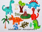 Watercolor Dinosaur clipart graphics and elements