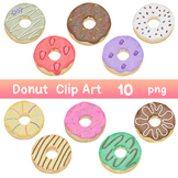 Watercolor Donut  Clip Art {Creative Clip Art}
