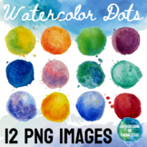 Watercolor Dot Splat Clipart