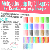 Watercolor Drip Digital Papers
