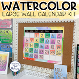 Watercolor Wall Calendar - Classroom Calendar