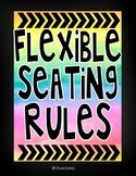 Watercolor Flexible Seating Rules (Color Splash Series)-Editable