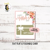 Watercolor Floral Mother's Day Gift Card Holder | Printabl
