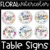 Watercolor Floral - Table Signs