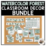 Watercolor Forest Themed Classroom Decor Ultimate Bundle