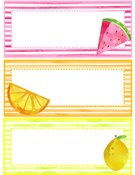 Watercolor Fruit Stripes: Classroom Decor Bundle by Alison in Upper ...