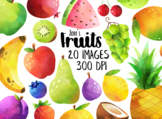 Watercolor Fruits Clipart