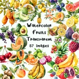 Watercolor Fruits , Watercolor Clipart, Digital Download, 