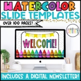 Watercolor Google Slides Template | Distance Learning