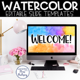 Watercolor Google Slides Templates - Distance Learning
