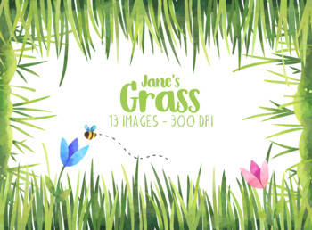 Textured green grass clipart, Spring Easter grass clip art, border, divider  By Pravokrugulnik