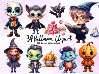 Creepy toys Watercolor Clipart PNG