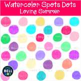 Watercolor Hand Painted Dots, Circles Shapes Clipart Lovin