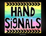Watercolor Hand Signal Signs (Color Splash Series)-Editable