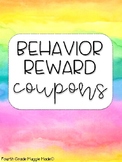 Watercolor Heart Behavior Reward Coupons
