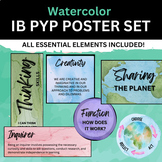 Watercolor IB PYP Poster Set | All essential elements incl